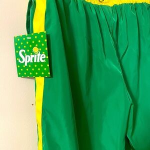 Sprite Colorful Green and Yellow (Small) Streetwear Joggers/Windbreaker Pants